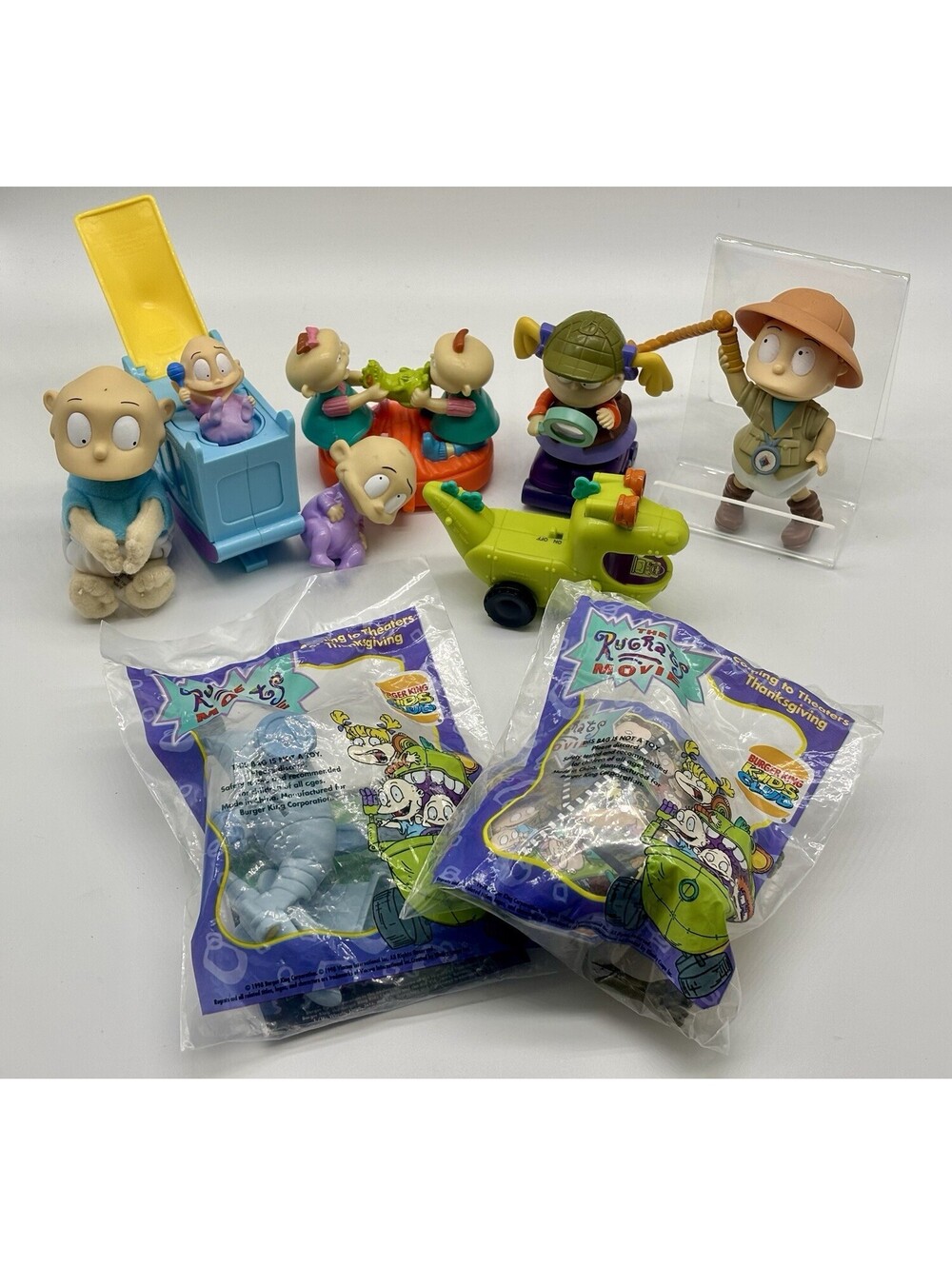 Burger King Rugrats Movie Kids Club Toy Lot 1998 Vintage Rugrats Action Figures